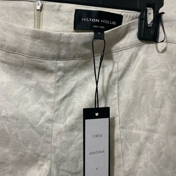 New HILTON HOLLIS 2 pcs suit light gray floral top pants size 6 - Picture 14 of 16